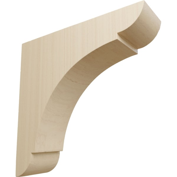 Ekena Millwork 1 3/4"W x 6"D x 6"H Small Olympic Wood Bracket, Rubberwood - BKTW01X06X06OLRW