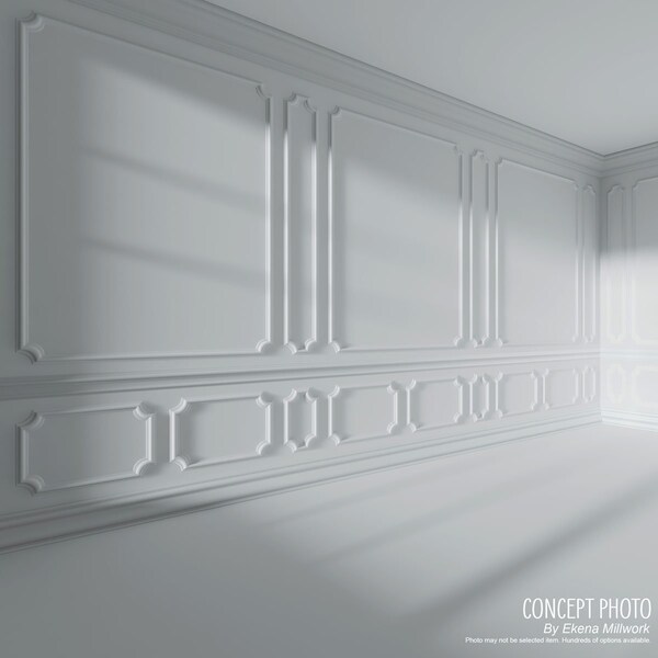 Ekena Millwork 1 5/8"H x 1/2"P x 94 1/2"L Ashford Smooth Panel Moulding - PML01X00AS