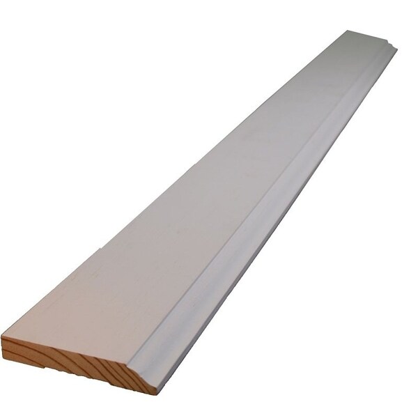 Alexandria Moulding Base Moulding, 96 in L, 314 in W, 916 in Thick, Wood, Primed - 0W623-93096C1