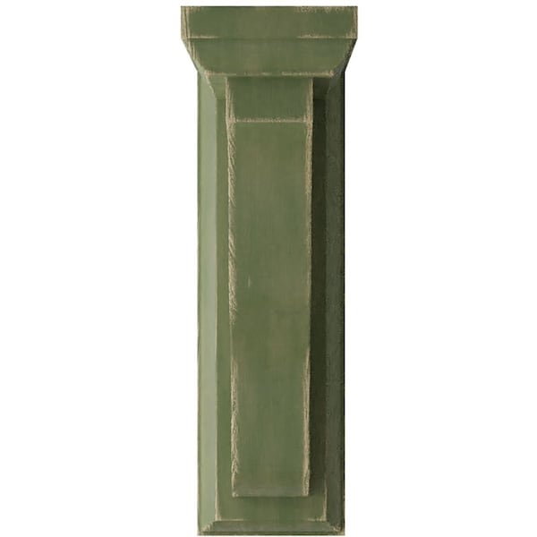 Ekena Millwork 2 1/4"W x 5"D x 7"H Hamilton Traditional Wood Vintage Decor Bracket, Restoration Green - BKTWD02X05X07HAGR