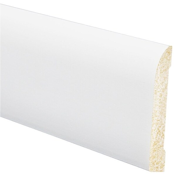 Inteplast Group 713 Ranch Base Moulding, 8 ft L, 3316 in W, 716 in Thick, Polystyrene, Crystal White - 67130800032