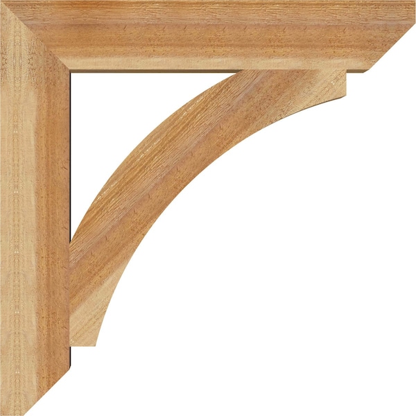 Ekena Millwork Thorton Slat Rough Sawn Bracket, Western Red Cedar, 4"W x 24"D x 24"H - BKT04X24X24THR06RWR