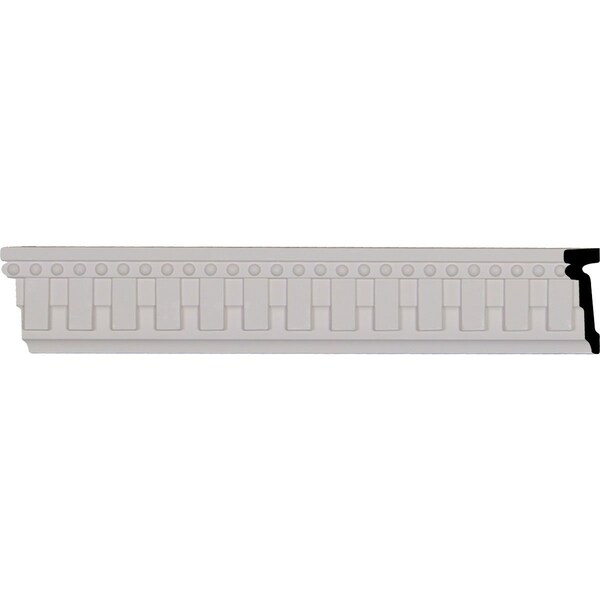 Ekena Millwork 3 1/8"H x 1"P x 94 1/2"L, (1 1/4" Repeat), Kepler Dentil with Bead Chair Rail - CHA03X01KP