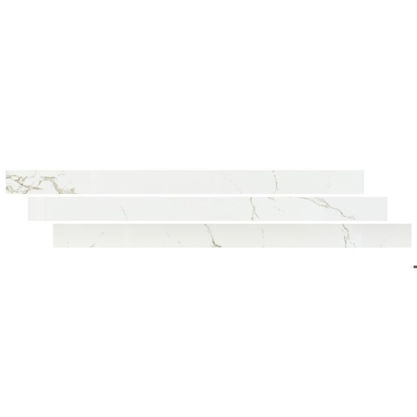 Msi LVT Trim, LVT, White-Cool, 94 in L, 1.77 in W, Low Gloss - ZOR-LVT-TR-0649