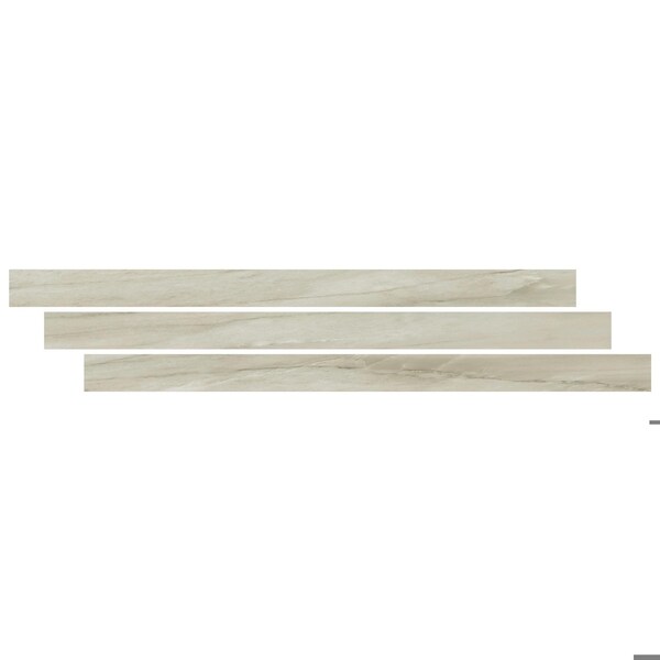 Msi LVT Trim, LVT, White-Cool, 94 in L, 1.77 in W, Low Gloss - ZOR-LVT-TR-0655