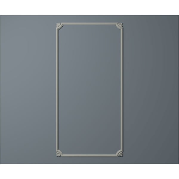 Ekena Millwork 24-in. W x 48-in. H Bradford Leaf Panel Moulding Kit Single Panel - PMLKBR24X48A