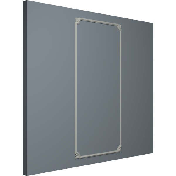 Ekena Millwork 24-in. W x 48-in. H Bradford Leaf Panel Moulding Kit Single Panel - PMLKBR24X48A