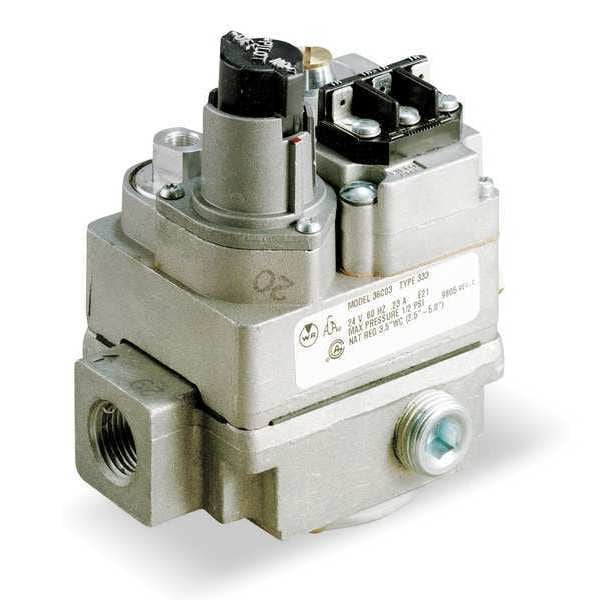 White-Rodgers Gas Valve, NG/LP, Standing Pilot, 750 mV, 2.5 to 5.0 in wc, Fast Opening, 0.23 A, 3/4 in Inlet Size - 36C03U-433