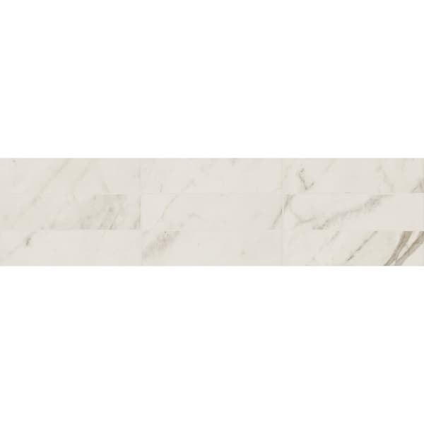 Daltile Porcelain, Calacatta Empire, 11.81 in H, 2.78 in W, Matte - CT76P43C91P1