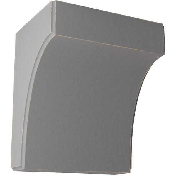 Ekena Millwork 5 1/4"W x 4"D x 6"H Clarksville Wood Vintage Decor Bracket, Pebble Grey - BKTWD05X04X06CVPG