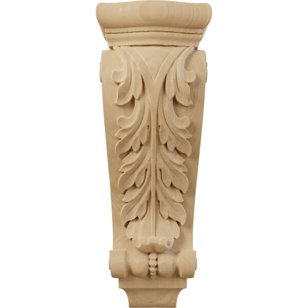 Ekena Millwork 7"W x 4"D x 20"H Large Farmingdale Acanthus Pilaster Corbel, Cherry - COR07X03X20FRCH