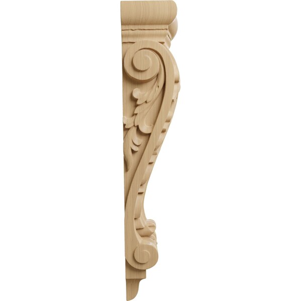 Ekena Millwork 7"W x 4"D x 20"H Large Farmingdale Acanthus Pilaster Corbel, Cherry - COR07X03X20FRCH