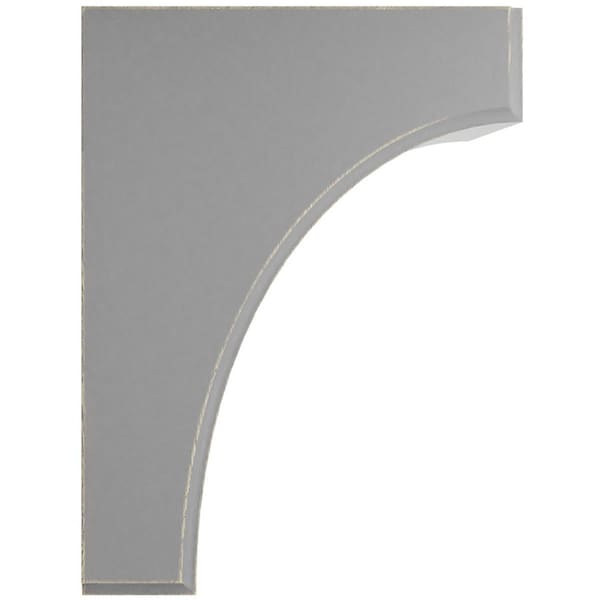 Ekena Millwork 5 1/4"W x 6"D x 8"H Clarksville Wood Vintage Decor Bracket, Pebble Grey - BKTWD05X06X08CVPG