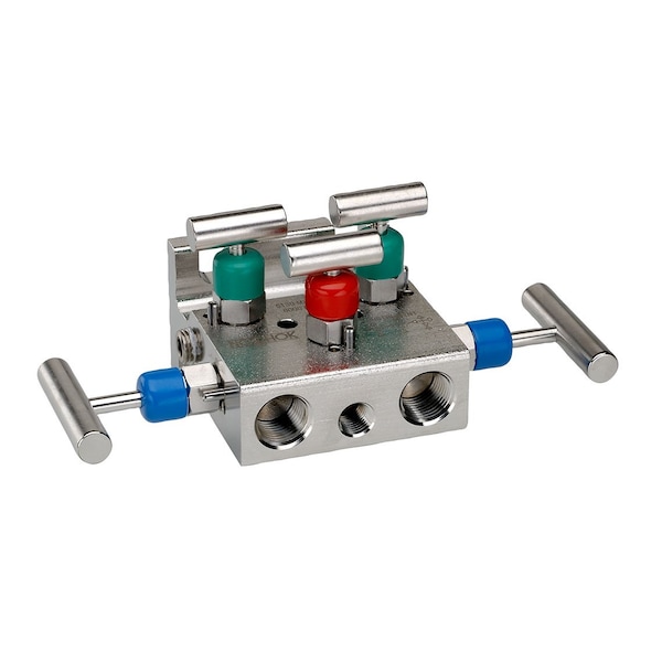 Noshok Soft Seat, 14 NPT Female x 14 NPT Female, 316 SS, 0187 Orifice 5 Manifold Valve - 5132-FFS