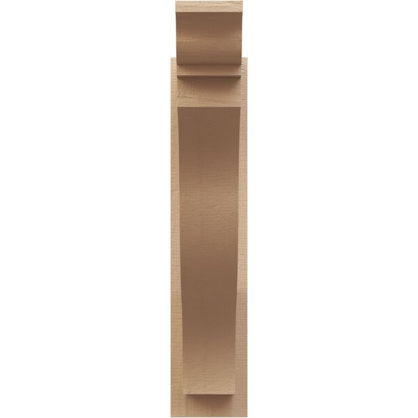 Ekena Millwork 6-in W x 24-in D x 28-in H Funston Trad Rough Cedar Woodgrain TimberThane Outlooker, Primed Tan - OUTUR060X24X28FST04RCPR