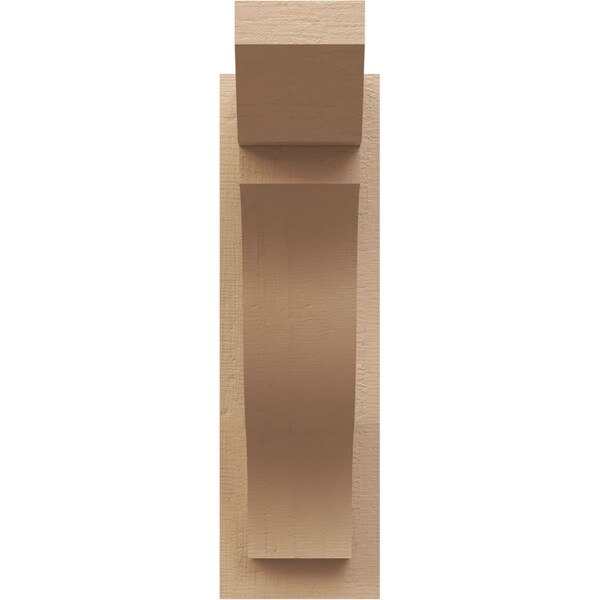 Ekena Millwork 5 1/2-in W x 14-in D x 18-in H Funston Slat Rough Cedar Woodgrain TimberThane Outlooker, Primed Tan - OUTUR055X14X18FST24RCPR