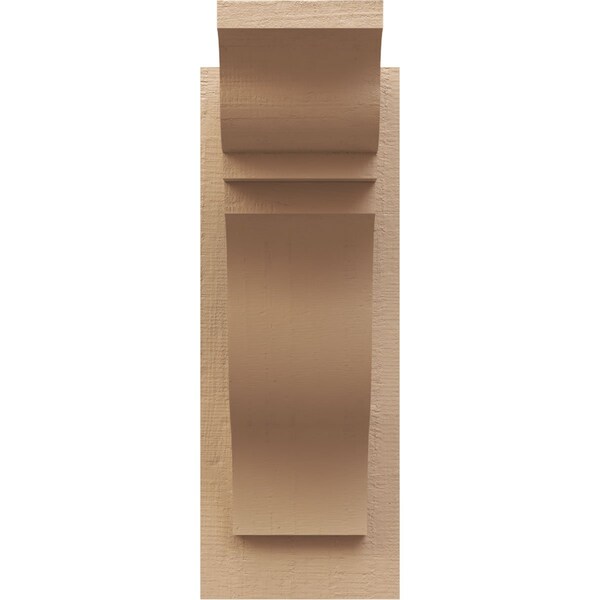Ekena Millwork 6-in W x 12-in D x 16-in H Funston Trad Rough Cedar Woodgrain TimberThane Outlooker, Primed Tan - OUTUR060X12X16FST04RCPR