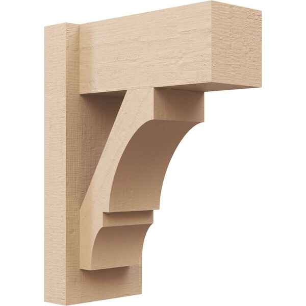 Ekena Millwork 6-in W x 12-in D x 16-in H Balboa Block Rough Cedar Woodgrain TimberThane Outlooker, Primed Tan - OUTUR060X12X16BOA44RCPR