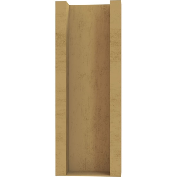 Ekena Millwork 6-in W x 12-in D x 16-in H Balboa Block Rough Cedar Woodgrain TimberThane Outlooker, Primed Tan - OUTUR060X12X16BOA44RCPR