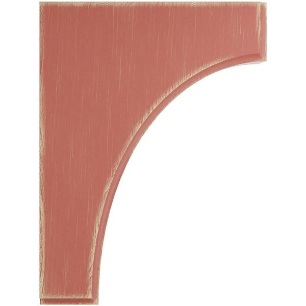 Ekena Millwork 1 3/4"W x 6"D x 8"H Clarksville Wood Vintage Decor Bracket, Salvage Red - BKTWD02X06X08CVRD