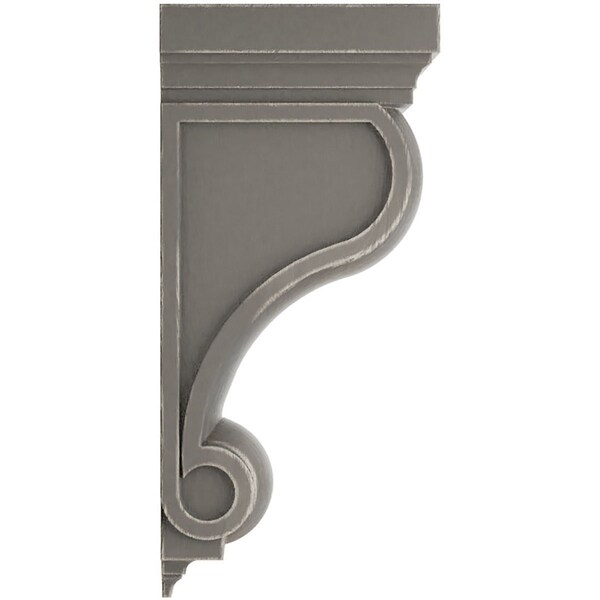 Ekena Millwork 6"W x 7 1/2"D x 16"H Devon Traditional Wood Vintage Decor Corbel, Reclaimed Grey - CORWD06X08X16DEGY