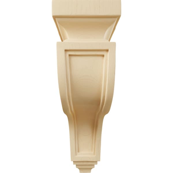 Ekena Millwork 3 1/2"W x 7 1/4"D x 11"H Hollow Back Corbel, Maple - COR03X07X11HAMA
