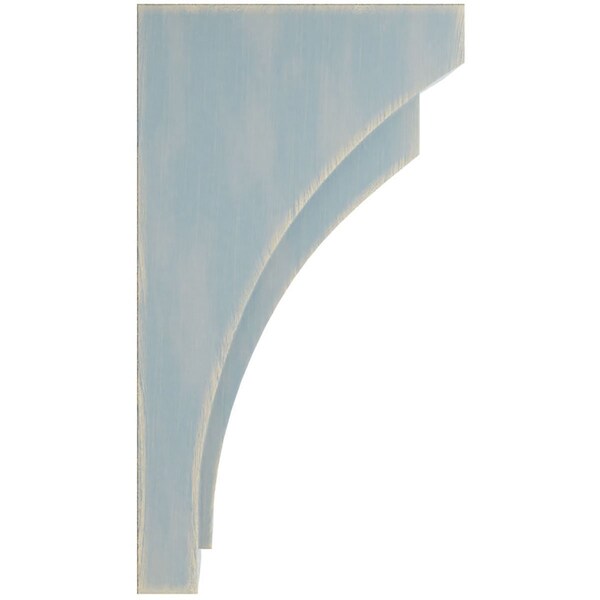 Ekena Millwork 5 1/2"W x 7 3/4"D x 14"H Jumbo Felix Wood Vintage Decor Corbel, Driftwood Blue - CORWD05X07X14FEBU