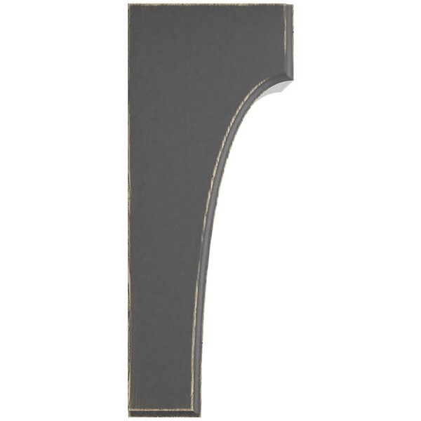 Ekena Millwork 5 1/4"W x 4"D x 10"H Clarksville Wood Vintage Decor Bracket, Black - BKTWD05X04X10CVBL