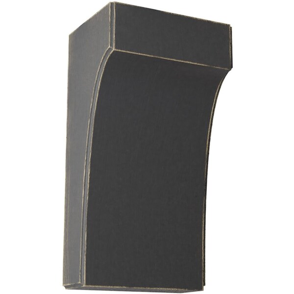 Ekena Millwork 5 1/4"W x 4"D x 10"H Clarksville Wood Vintage Decor Bracket, Black - BKTWD05X04X10CVBL