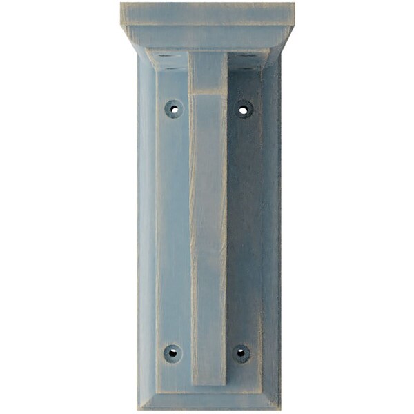 Ekena Millwork 3"W x 5"D x 7"H Hamilton Traditional Wood Vintage Decor Bracket, Driftwood Blue - BKTWD03X05X07HABU