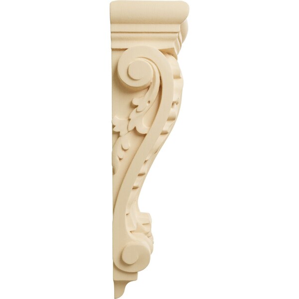 Ekena Millwork 4 1/2"W x 2 3/4"D x 10"H Small Farmingdale Acanthus Pilaster Corbel, Maple - COR04X02X10FRMA