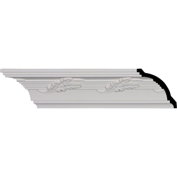 Ekena Millwork SAMPLE - 4"H x 4"P x 5 5/8"F x 12"L, (6" Repeat), Leaf Twist Crown Moulding - SAMPLE-MLD04X04X05LT