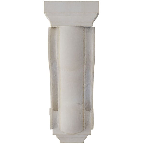 Ekena Millwork 6"W x 7 1/2"D x 16"H Devon Traditional Wood Vintage Decor Corbel, Chalk Dust White - CORWD06X08X16DEWH