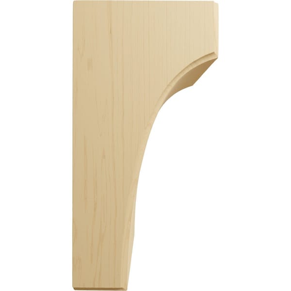 Ekena Millwork 5 1/4"W x 4"D x 8"H Clarksville Bracket, Alder - BKTW05X04X08CVAL