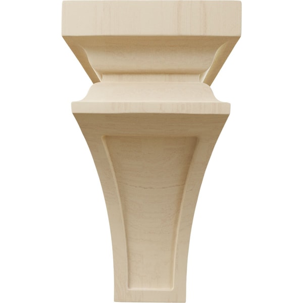Ekena Millwork 5"W x 5 3/4"D x 10"H Medium Nevio Wood Corbel, Rubberwood - CORW05X05X10NERW