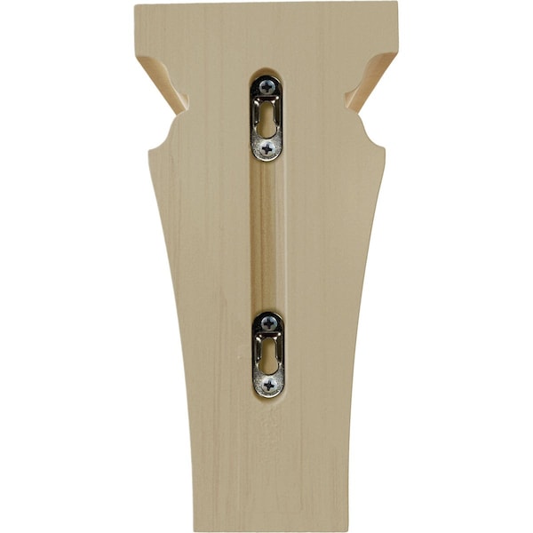 Ekena Millwork 5"W x 5 3/4"D x 10"H Medium Nevio Wood Corbel, Rubberwood - CORW05X05X10NERW