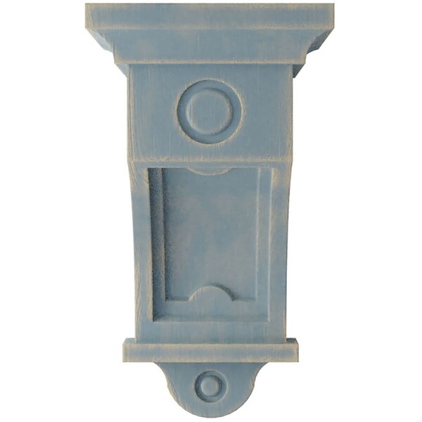 Ekena Millwork 5"W x 5"D x 9"H Arts and Crafts Wood Vintage Decor Corbel, Driftwood Blue - CORWD05X05X09ARBU