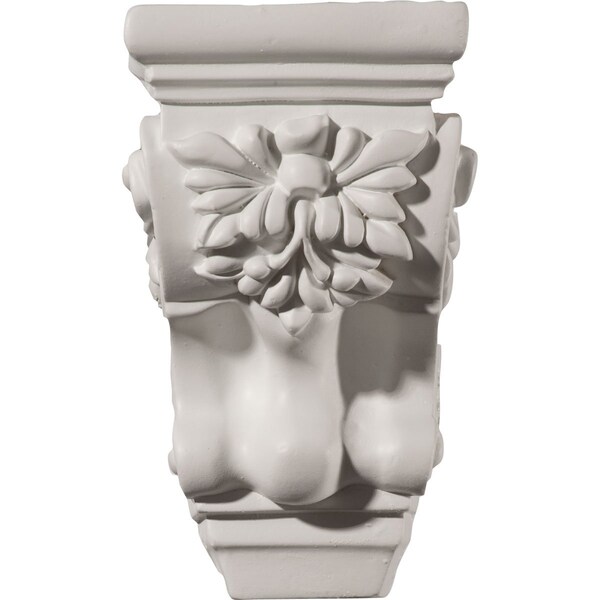 Ekena Millwork 3 5/8"W x 2 1/2"D x 6 1/8"H Small Scroll Corbel - COR03X02X06SC