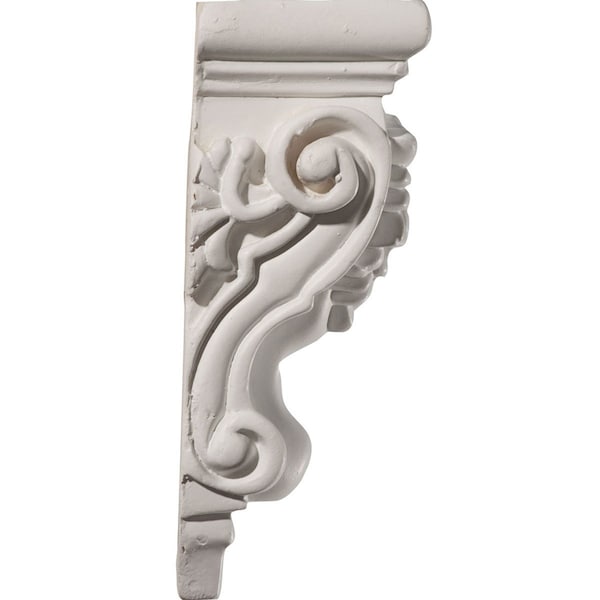 Ekena Millwork 3 5/8"W x 2 1/2"D x 6 1/8"H Small Scroll Corbel - COR03X02X06SC