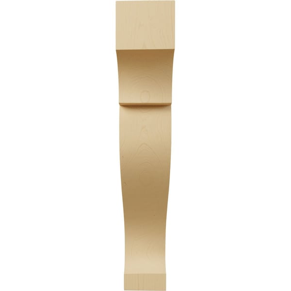 Ekena Millwork 3 1/8"W x 10"D x 18"H Extra Large Rockport Wood Corbel, Alder - CORW03X10X18RKAL