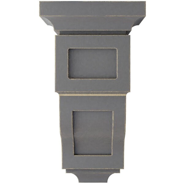 Ekena Millwork 5"W x 5 3/4"D x 10"H Medium Reyes Wood Vintage Decor Corbel, Pebble Grey - CORWD05X05X10RYPG