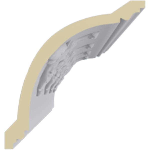 Ekena Millwork 4 5/8"H x 4 3/8"P x 6 3/8"F x 94 1/2"L, (7 7/8" Repeat), Nevio Crown Moulding - MLD04X04X06NE