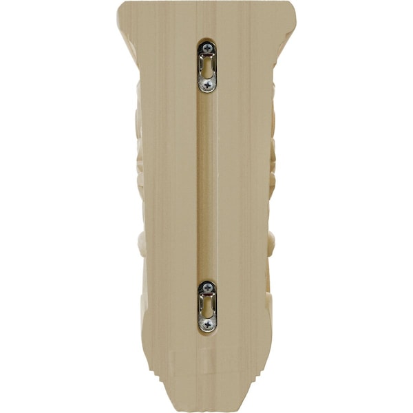 Ekena Millwork 6 1/4"W x 7 5/8"D x 14 1/8"H Large Floral Corbel, Rubberwood - COR06X07X14FLRW