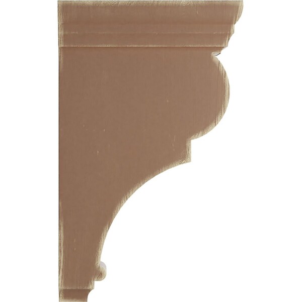 Ekena Millwork 3"W x 6 1/2"D x 12"H Large Rojas Wood Vintage Decor Corbel, Weathered Brown - CORWD03X06X12RJBR
