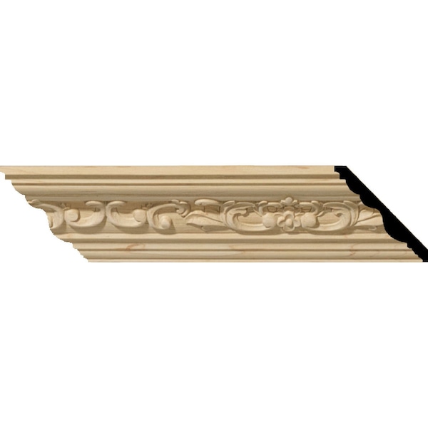 Ekena Millwork SAMPLE - 2 1/4"H x 2 3/8"P x 3 1/4"F x 12"L Medway Carved Wood Crown Moulding, Cherry - SAMPLE-MLD02X02X03MECH