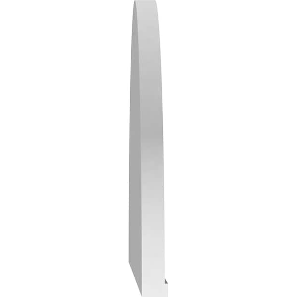 Ekena Millwork Half Round Sunburst Architectural Grade PVC Pediment, 48"W x 24"H x 2"P - PEDPS048X240HRO01