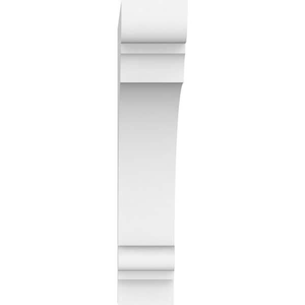 Ekena Millwork Standard Hughes Architectural Grade PVC Bracket, 2"W x 10"D x 10"H - BKTP02X10X10HUG
