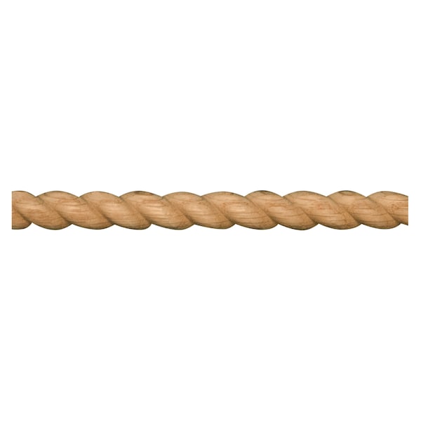 Osborne Wood Products 5/8 x 1/4 x 96 5/8 Half Round Rope in Beech - 891422BCH