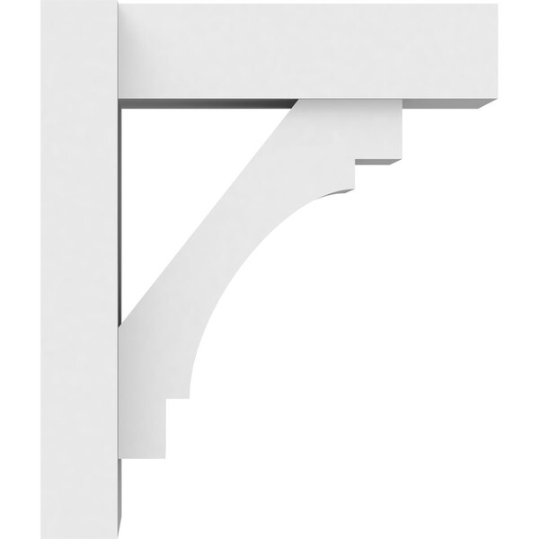 Ekena Millwork Merced Architectural Grade PVC Outlooker with Block Ends, 7"W X 12"D X 14"H - OUTP07X12X14MRC05