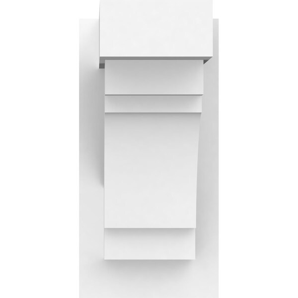 Ekena Millwork Merced Architectural Grade PVC Outlooker with Block Ends, 7"W X 12"D X 14"H - OUTP07X12X14MRC05
